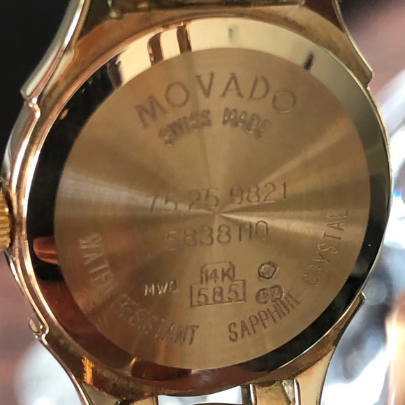 $983 SOLD!!!!! 14KT Solid Gold Movado Watch - Picture 5 of 8